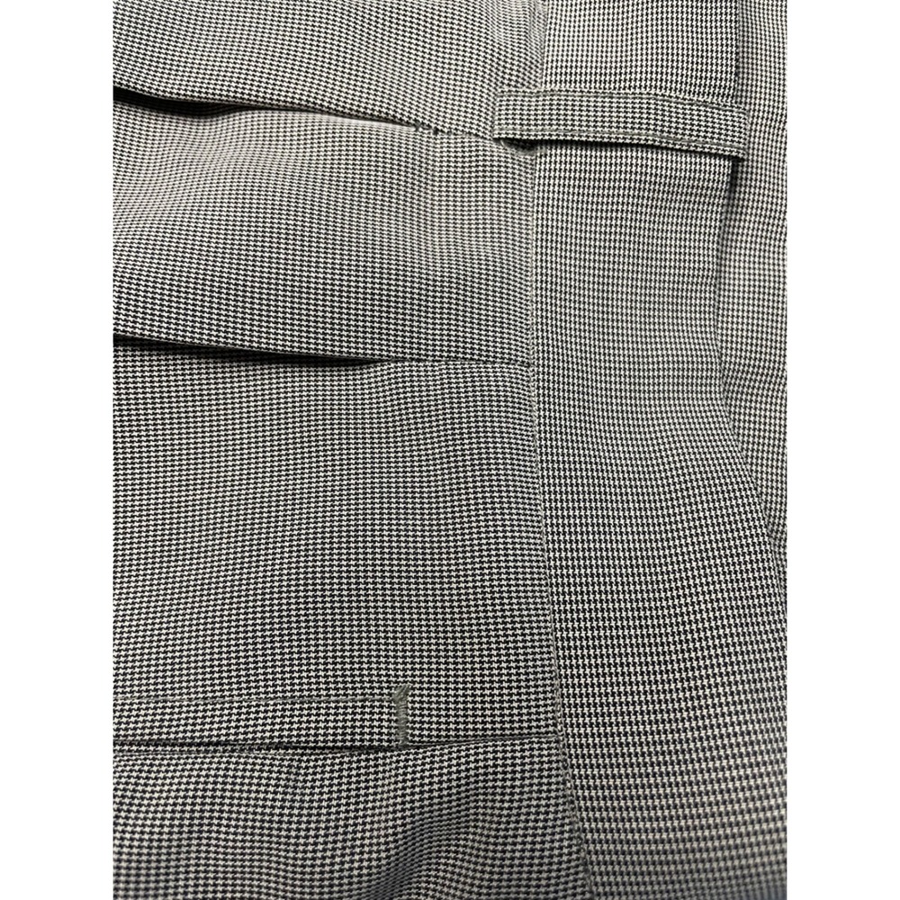 Chereskin Mens Tan Micro Houndstooth Pleated Cuffed Dress Pants 36x28 - Picture 8 of 12